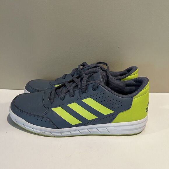 Adidas EVA 791005 Boys Gray Yellow Stripe Sport Sneakers Size 6 - Picture 4 of 7